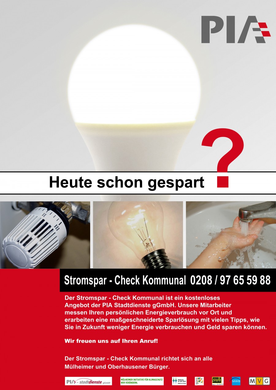 Plakat zur Bewerbung der Kampagne Stromspar-Ckeck