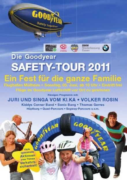 Die Goodyear Safety Tour 2011 macht auch Halt am Flughafen Essen / Mülheim.