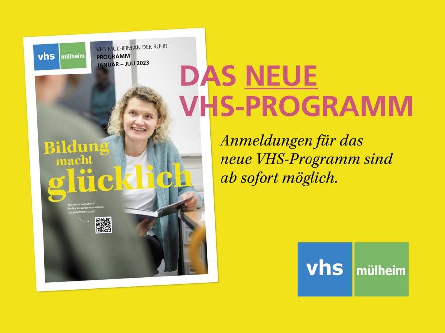 Volkshochschule Mülheim an der Ruhr stellt das Programm für das erste Halbjahr 2023 vor. - Volkshochschule - Mülheim an der Ruhr