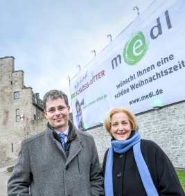 links: Dr. Hendrik Dönnebrink, Geschäftsführer der medl GmbH / rechts: Inge Kammerichs, Geschäftsführerin der Mülheimer Stadtmarketing und Tourismus GmbH (MST) 