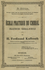 Die Praktische Choralschule von Hubert Ferdinand Kufferath (geb. 1818 in Mülheim, gest. 1896 in Brüssel) - Stadtarchiv