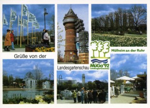 Postkarte von der Mülheimer Landesgartenschau 1992