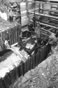 Historisches Foto der Kanalisierung des Rumbaches.