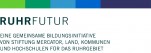 Logo RUHRFUTUR: Eine gemeinsame Bildungsinitiative von Stiftung Mercartor, Land, Kommunen und Hochschulen für das Ruhrgebiet