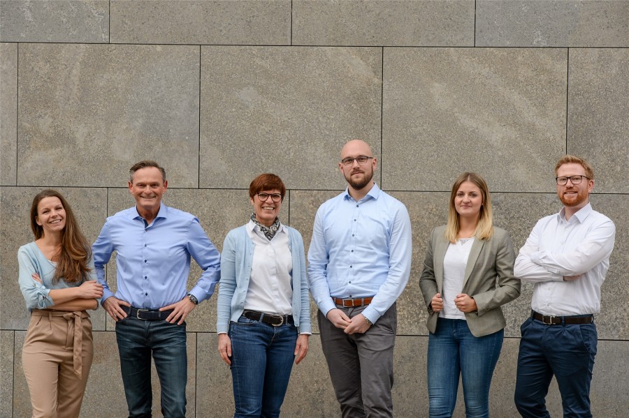 Team der Digitalisierung der Stadt Mülheim an der Ruhr Janine Smyk, Karen Fahrenbach, Fabian Sandfort, Michael Antczak, Florian Genbrok - Walter Schernstein