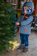 Im Arche Park Witthausbusch wurde heute ein Weihnachtsbaum von Kindern der Kindertagespflege Hasennest geschmückt. - Dieter Klein - Amt für Grünflächenmanagement und Friedhofswesen