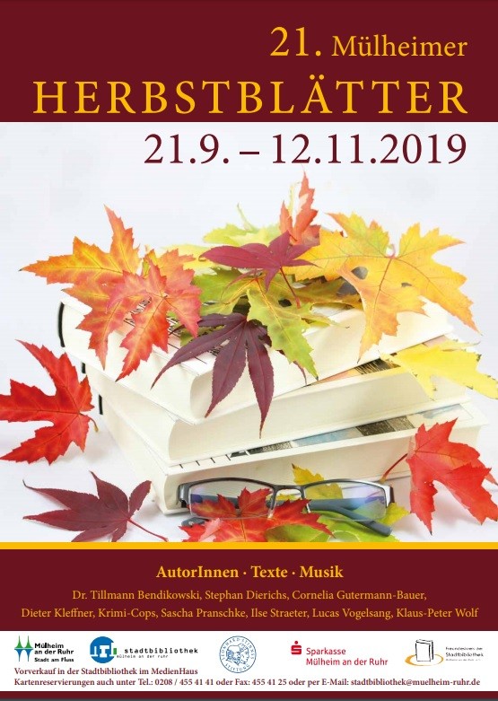 Plakat der Herbstblätter 2019 in der Stadtbibliothek im MedienHaus - Stadtbibliothek