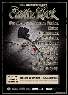 Castle Rock 10, 3. zund 4. Juli 2008, Schloß Broich, Mülheim an der Ruhr, Flyer