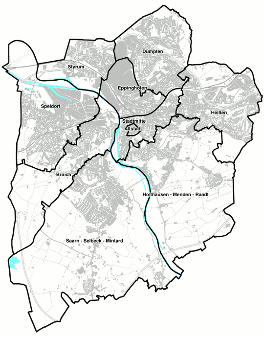 Stadtteilbereiche - Stadt Mülheim an der Ruhr Stadtteilbereiche - Stadt Mülheim an der Ruhr