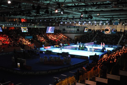 Die YONEX German Open in der innogy Sporthalle begeistern stets auch durch ihr ansprechendes Ambiente 