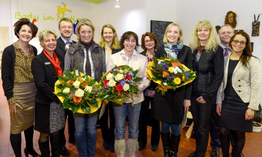 Mülheimer Existenzgründerinnen Martina Gollnick, Birgit Plank und Cornelia Steinfeld erhalten den Unternehmerinnenbrief NRW.