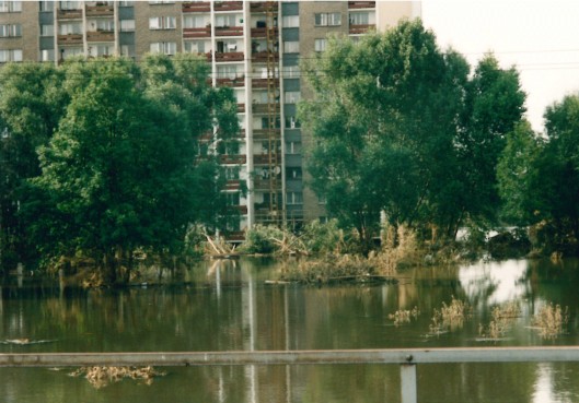 Foto vom Oder-Hochwasser 1997 in unserer polnischen Partnerstadt Oppeln