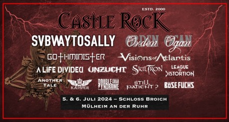 Castle Rock 2024, am 5. und 6. Juli 2024, Schloß Broich, Veranstaltungsflyer - Michael Bohnes/Kulturbetrieb