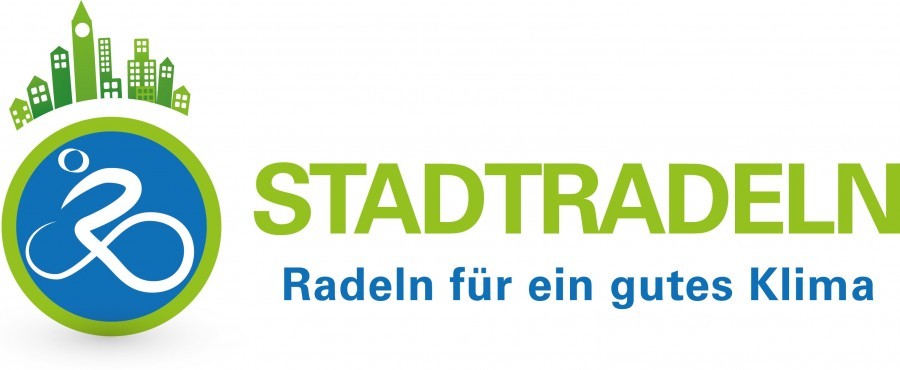 Das Bild zeigt das Logo und den Schriftzug der Kampagne Stadtradeln 2020. - Canva