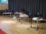 Aufnahme eines Live-Hörspiels,mit Texten aus der Schreibwerkstatt, eine Kooperation von Musikschule und Kulturbüro.