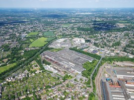 Das Lufbild zeigt die Vallourec-Fläche in Mülheim-Styrum, die von CTP Deutschland gekauft worden ist.