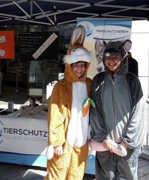 Auszubildende der Stadt Mülheim ehrenamtlich aktiv: Tierschutzaktion - Tierkostüme