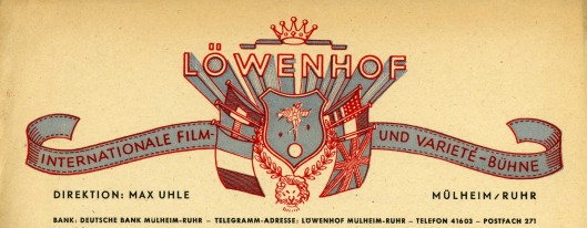 Briefkopf des Filmtheaters Löwenhof von 1947