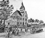 Das Ausflugslokal Johannisburg auf dem Grundstück der späteren Augenklinik (um 1901)