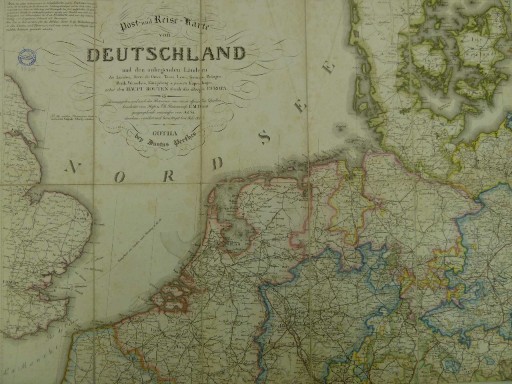 Post- und Reisekarte von Deutschland und den anliegenden Ländern (1825)