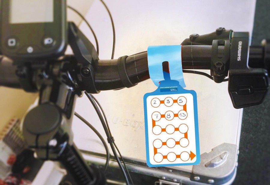 Fahrradlenker mit Knotenpunktband, Knotenpunktsystem. Smart und analog Rad fahren. - Helmut Voss