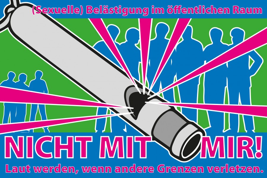 Postkarte: Nicht mit mir! - Kampagne gegen (sexuelle) Belästigung 