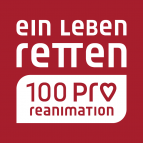 Ein Leben Retten-Logo zur Woche der Wiederbelebung im Rhein-Ruhr-Zentrum vom 22. bis 26. September 2014.