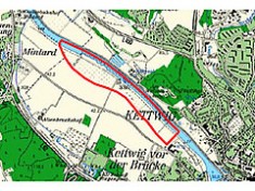 Naturnaher Umbau der Mintarder Aue: Karte der Kettwiger Ruhraue - Bezirksregierung Düsseldorf