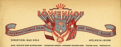 Briefkopf der von Max Uhle betriebenen Löwenhof-Lichtspiele (1947)