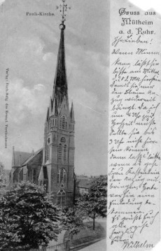 Postkartenansicht der Paulikirche von 1902