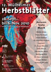Plakat zu den 12. Mülheimer Herbstblätter vom 28.9. - 6.11.2010 
