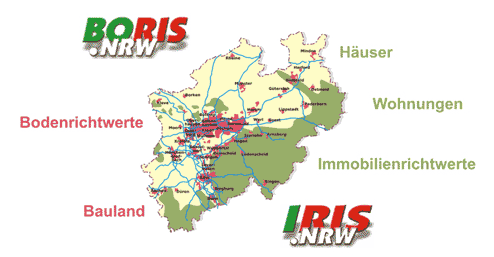 Über das Internetportal www.borisplus.nrw.de kann sich der interessierte Bürger kostenlos über das Bodenwertniveau seines Stadtteils oder Wohngebietes informieren.
