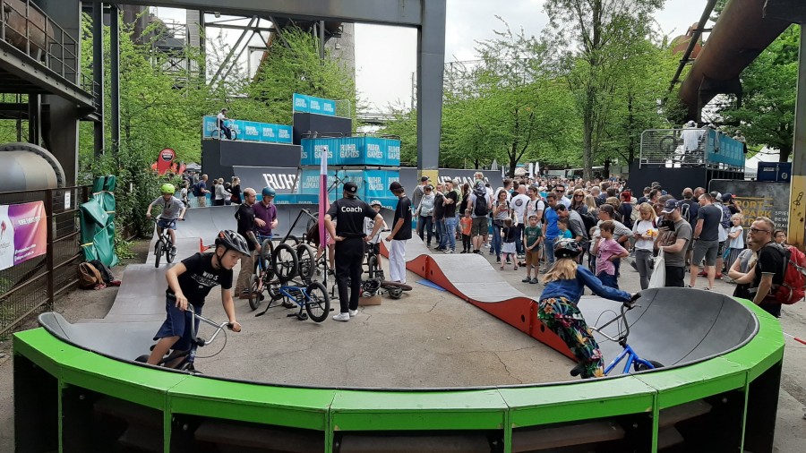Das Foto zeigt den Pumptrack bei den Ruhr Games 2019 - TrendSport