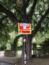 Vandalismus an den RuSIS Schildern: Leider kommt es immer wieder zu mutwilligen Beschädigungen dieser Schilder. Sie werden beschmiert, umgeknickt, beklebt oder abgerissen. - Feuerwehr