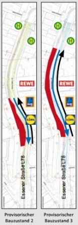 Verlegung und Teilrenaturierung Rumbach: Baustelle wechselt die Verkehrsführung in den Bauzustand 3