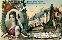Ansicht von Schloss Broich um 1800 (Postkarte aus Anlass der Hundertjahrfeier der Stadt Mülheim 1908)